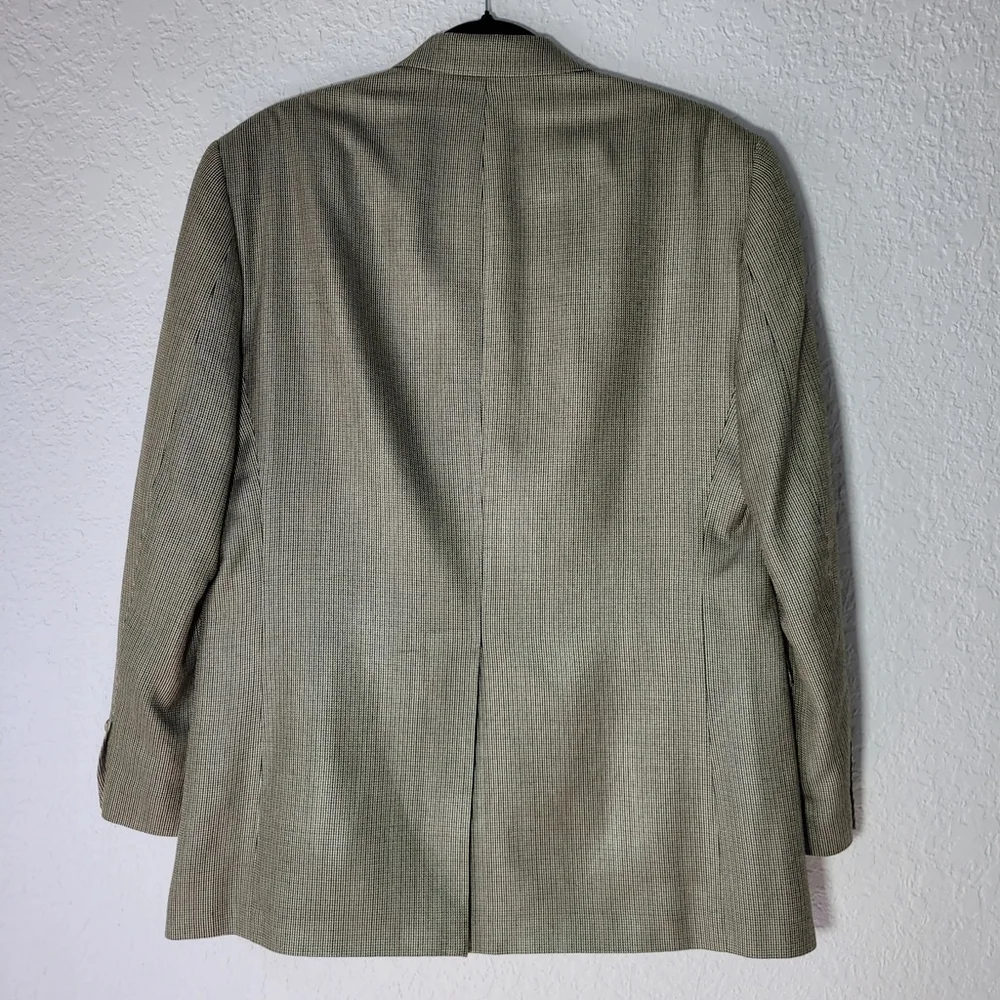 Chaps Blazer Men's 40R Olive Green 100% Silk Sport Coat Jacket 2 Button